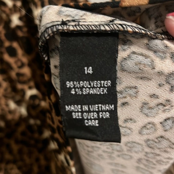 AGB Leopard Print Dress - Brown and Black - Picture 8 of 11